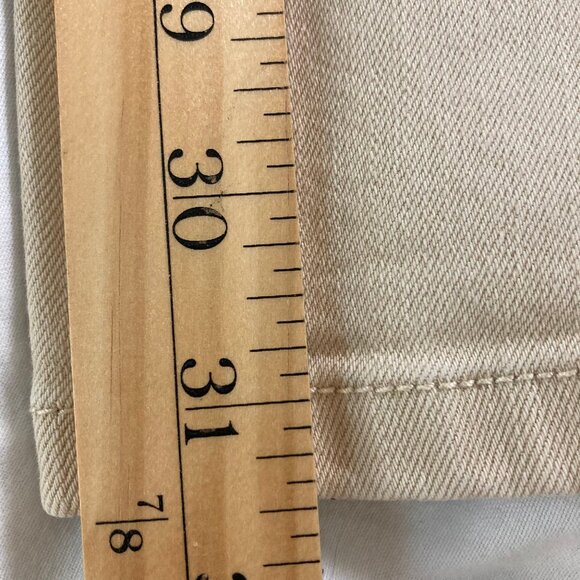 Lauren Ralph Lauren Khaki Jeans Classic 5 Pocket High Rise Straight Legs size 14 - Picture 9 of 9